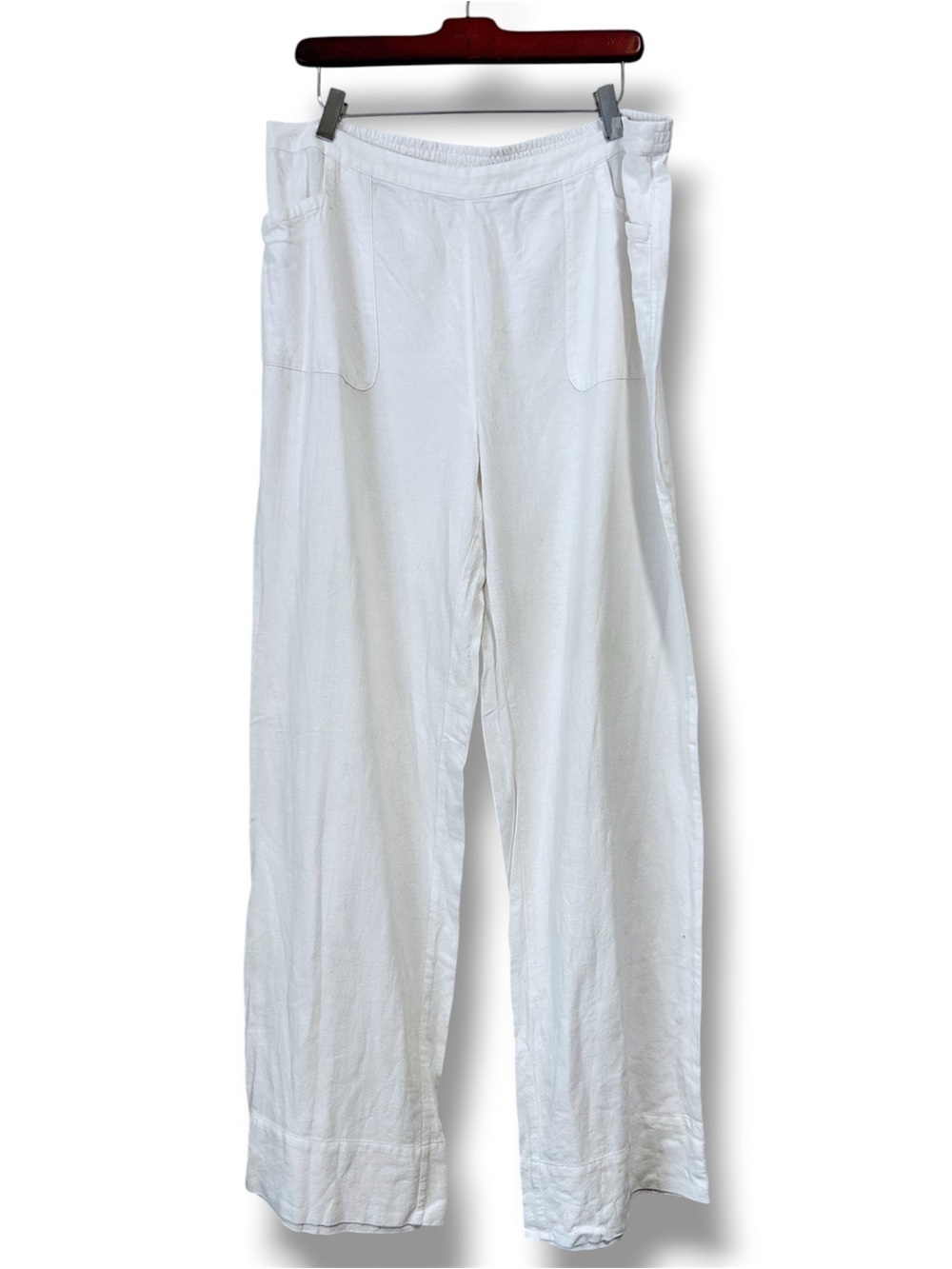 Soft Surroundings White Cotton Pants Loose Women’s Large Tall LT